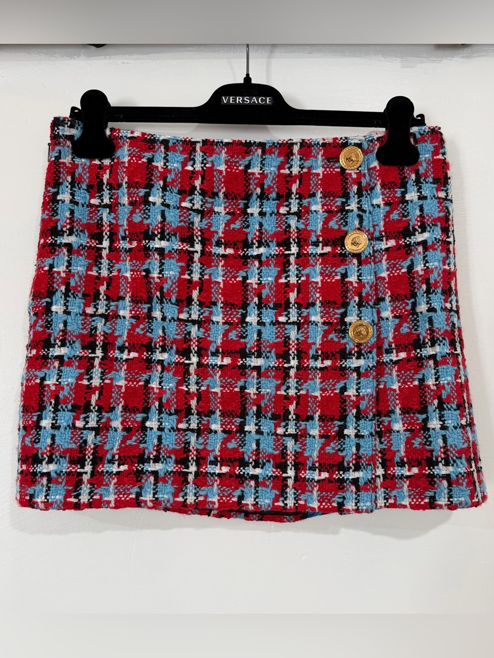 VERSACE Tweed Mini Skirt 42 IT *New With Tags*